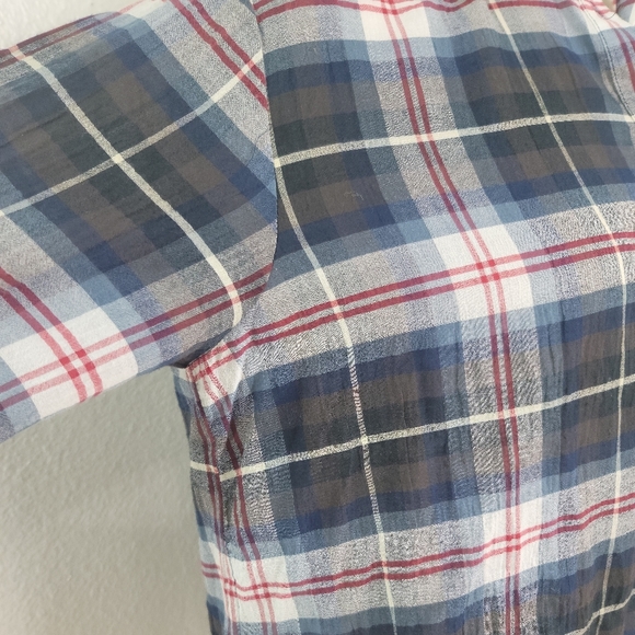 MADEWELL WHEATON PLAID POPOVER RED/WHITE/BLACK WOMEN'S SHIRT SIZE SMALL - Picture 15 of 16